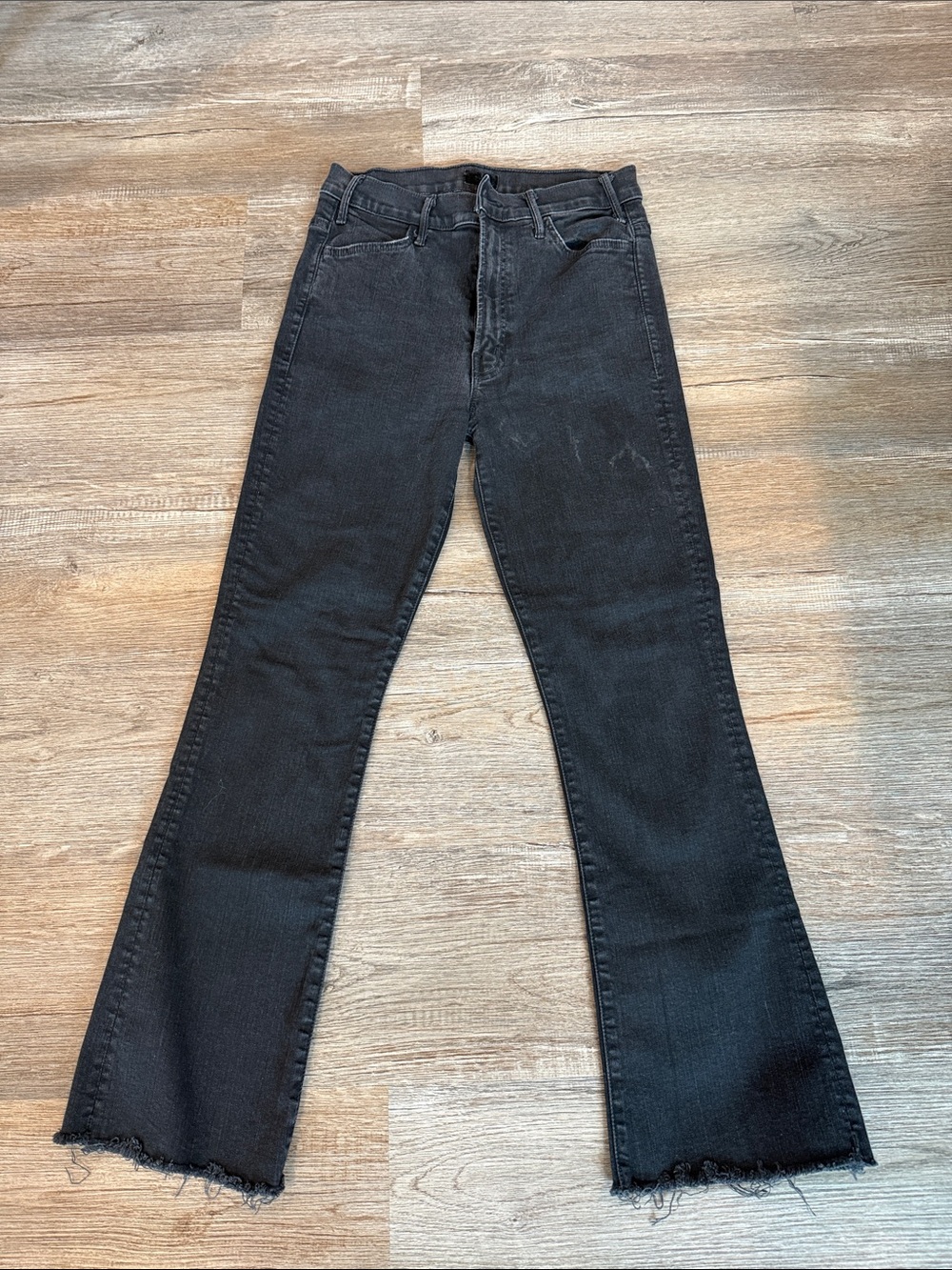 MOTHER Black Flare Jeans